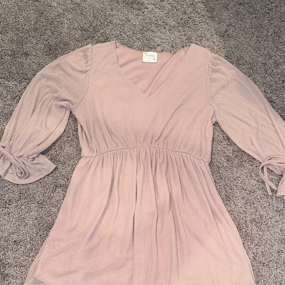 Pink maternity blouse